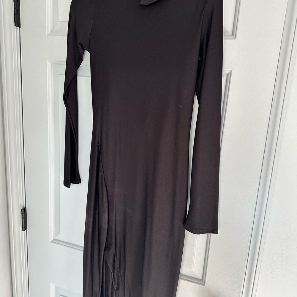 Alix NYC jersey Black Long Sleeve Dress backless